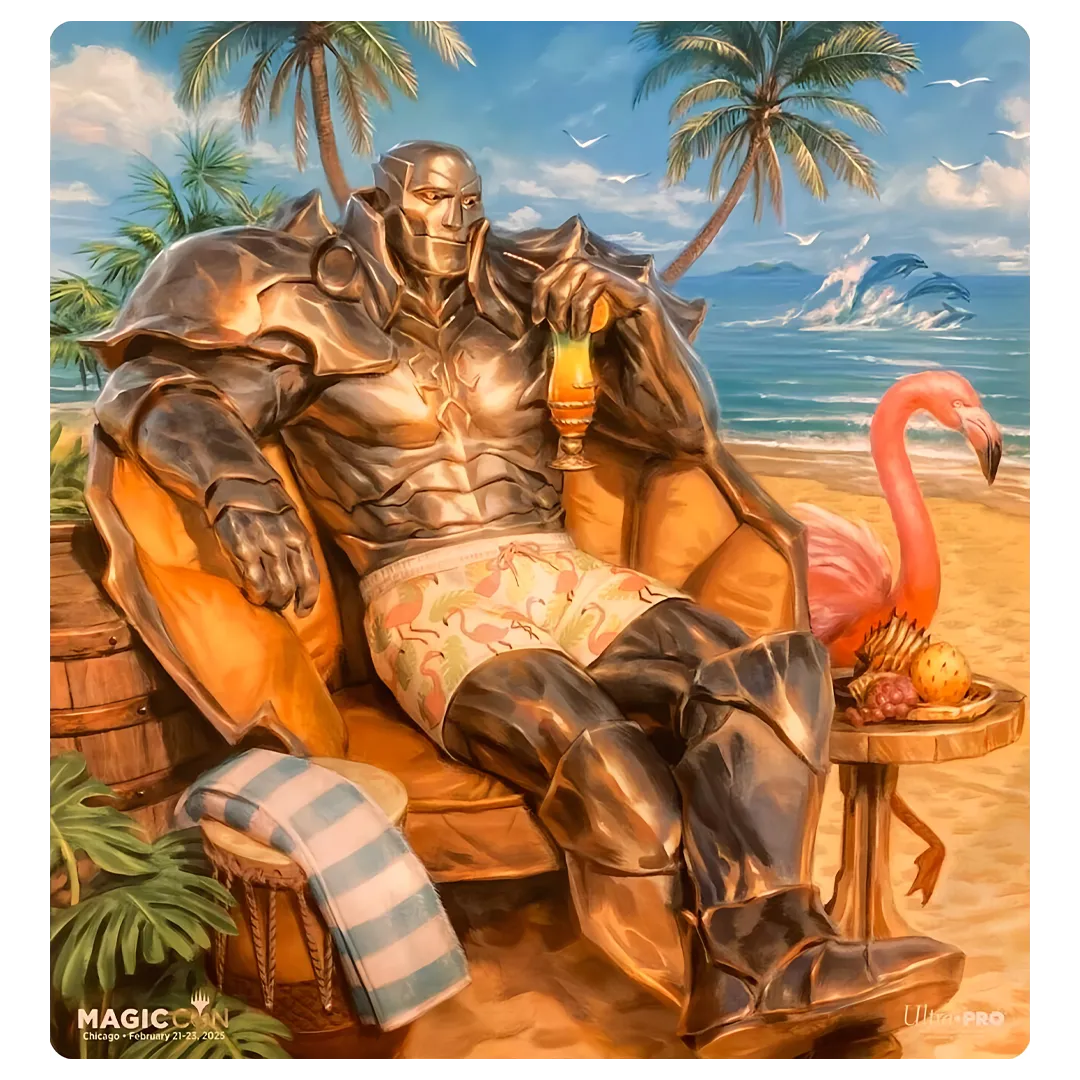 MagicCon Chicago 2025 Ultra Pro Exclusive Playmat for Magic: The Gathering - Karn Liberated (Beach-ed)